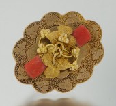 A Victorian Gold and Coral Bro