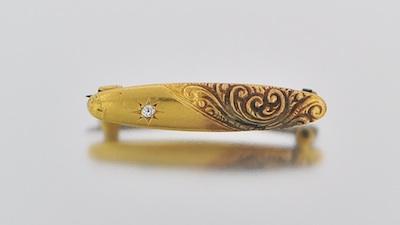 A Victorian Gold and Diamond Pin