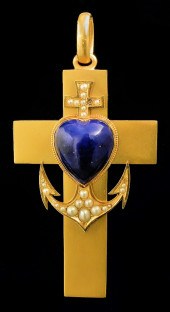 A Victorian gold coloured meta