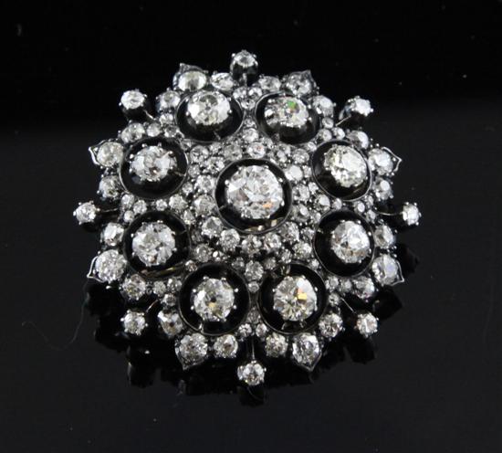 A Victorian gold silver and diamond