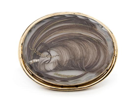 A Victorian Gold Tone and Seed