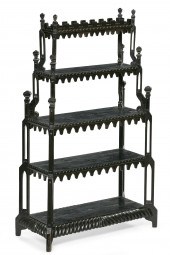 A VICTORIAN GOTHICK EBONIZED F