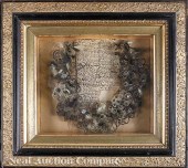 A Victorian Hairwork Wreath mi