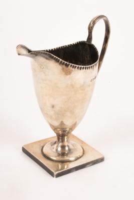 A Victorian helmet-shaped silver