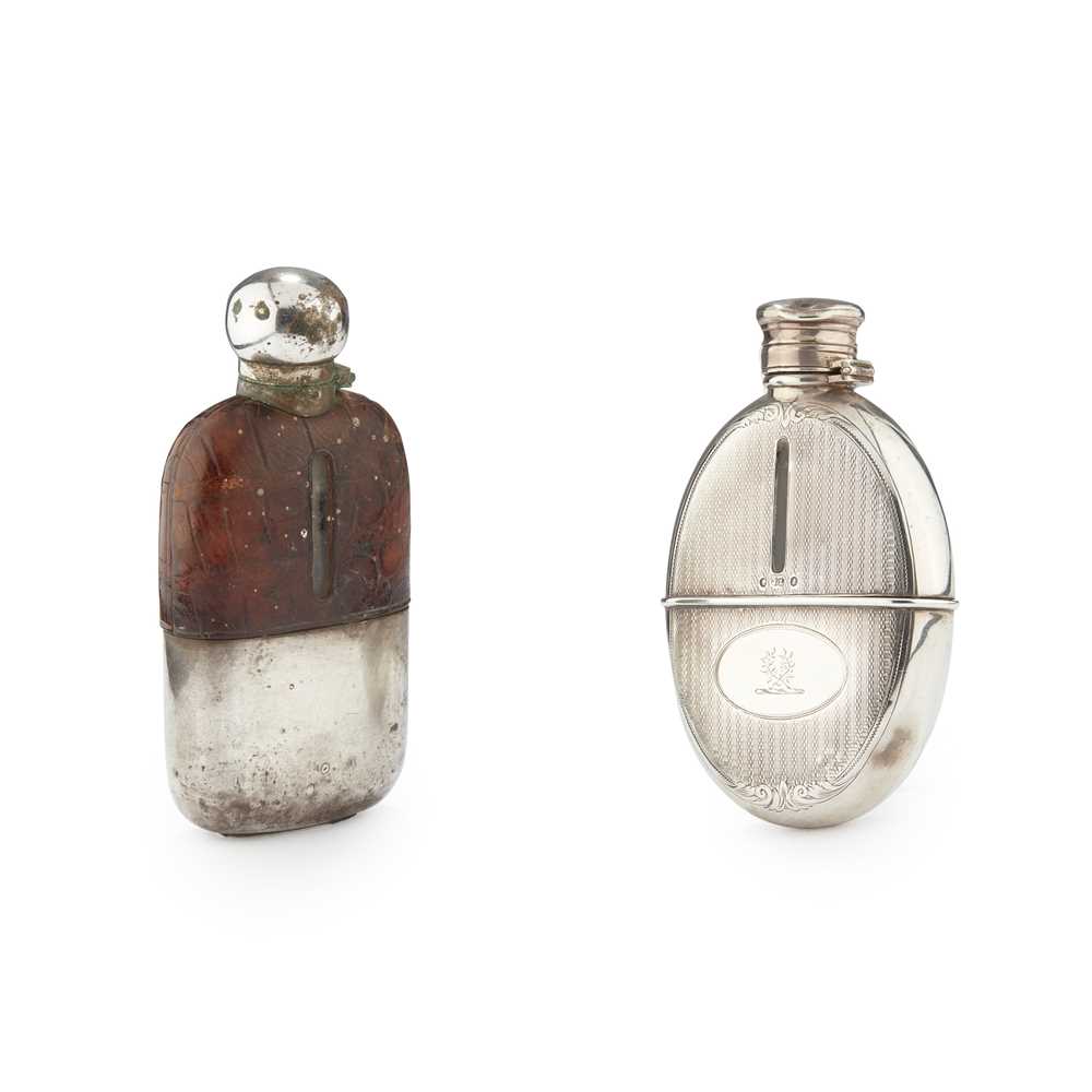 A VICTORIAN HIP FLASK JOHN LINEGAR,