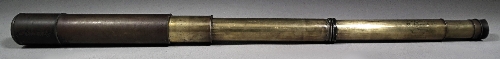 A Victorian lacquered brass three