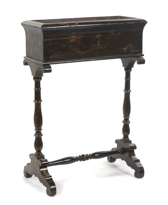 A Victorian Lacquered Jardiniere on
