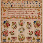 A Victorian linen sampler, Eli