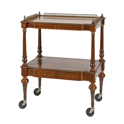 A Victorian mahogany, amboyna,