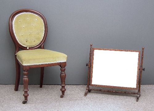 A Victorian mahogany balloon back