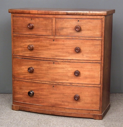 A Victorian mahogany bow-front