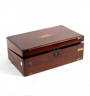 A Victorian mahogany brass bound