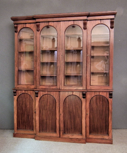 A Victorian mahogany break-front