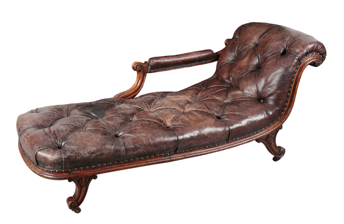 A VICTORIAN MAHOGANY CHAISE