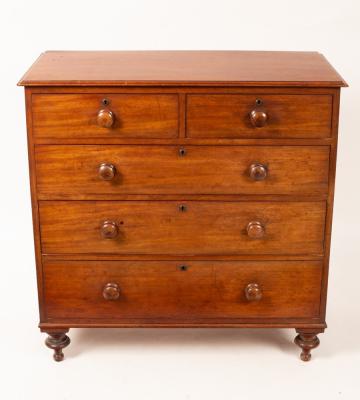A Victorian mahogany chest of two