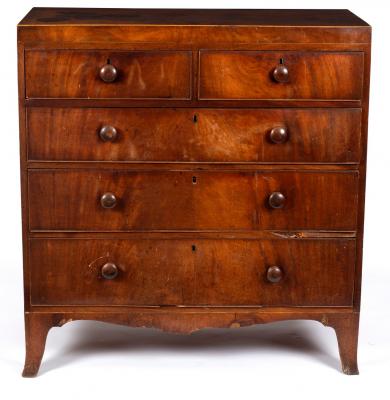 A Victorian mahogany chest of three