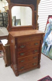 A VICTORIAN MAHOGANY DRESSER W