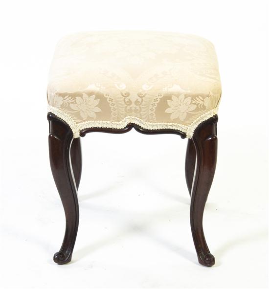 A Victorian Mahogany Foot Stool
