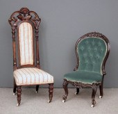 A Victorian mahogany framed hi