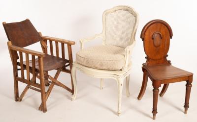 A Victorian mahogany hall chair