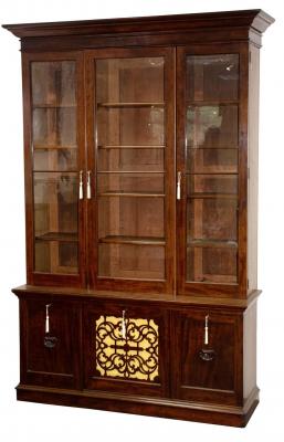 A Victorian mahogany library