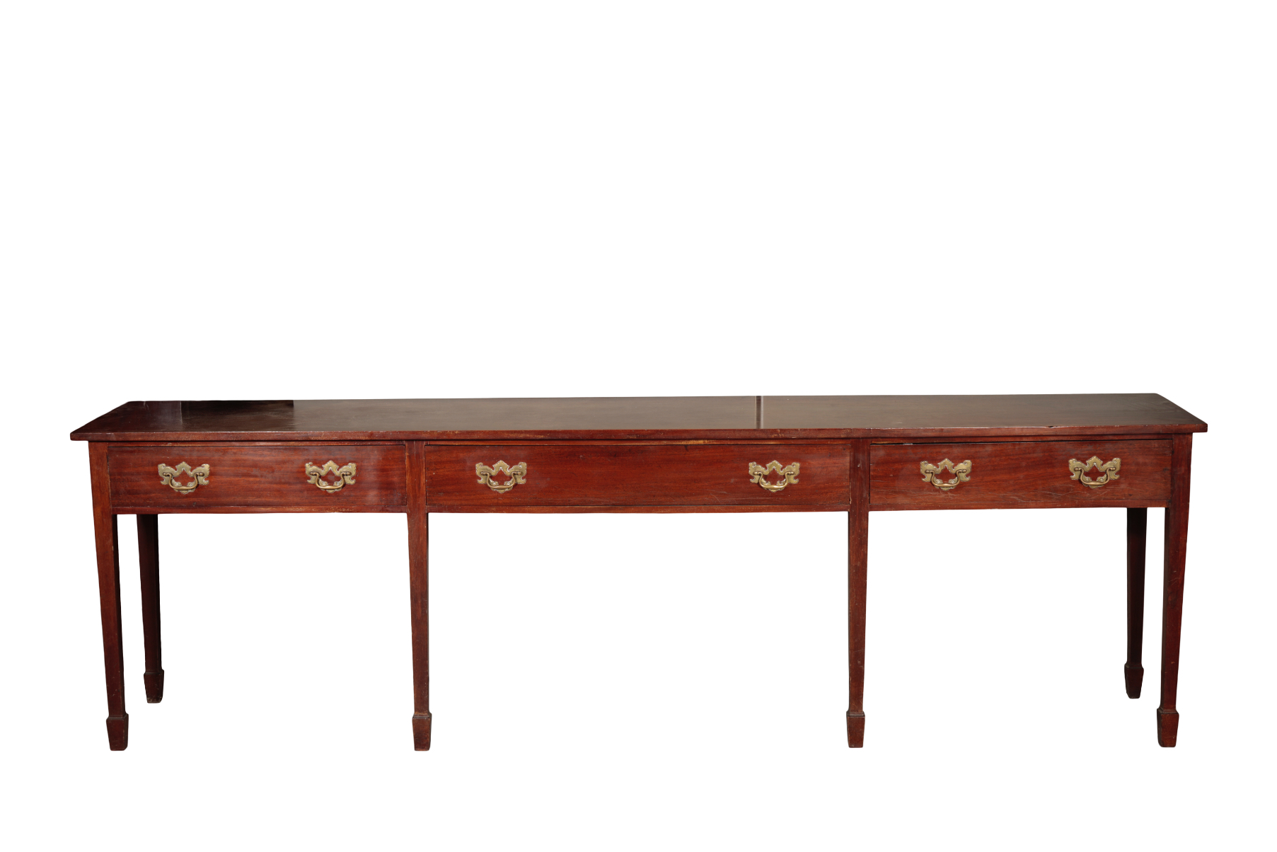 A VICTORIAN MAHOGANY LONG SIDE