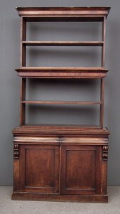 A Victorian mahogany open fron
