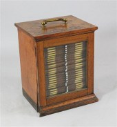 A Victorian mahogany slide cab