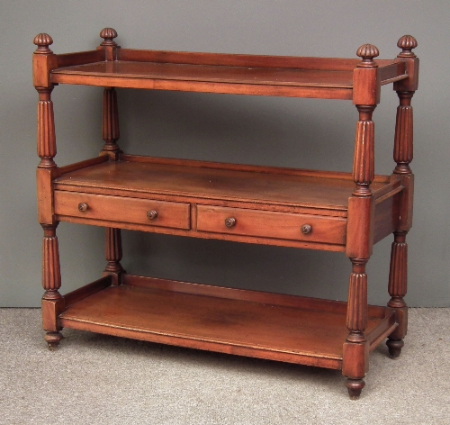 A Victorian mahogany three tier