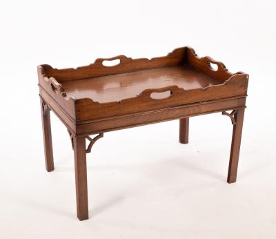 A Victorian mahogany tray table