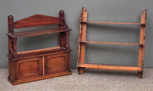 A Victorian mahogany wall mounted