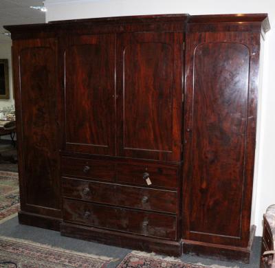 A Victorian mahogany wardrobe,