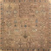 A Victorian needlework sampler