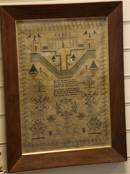 A Victorian needlework sampler by