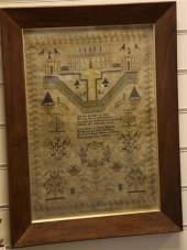 A Victorian needlework sampler
