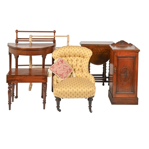A Victorian nursing chair, on