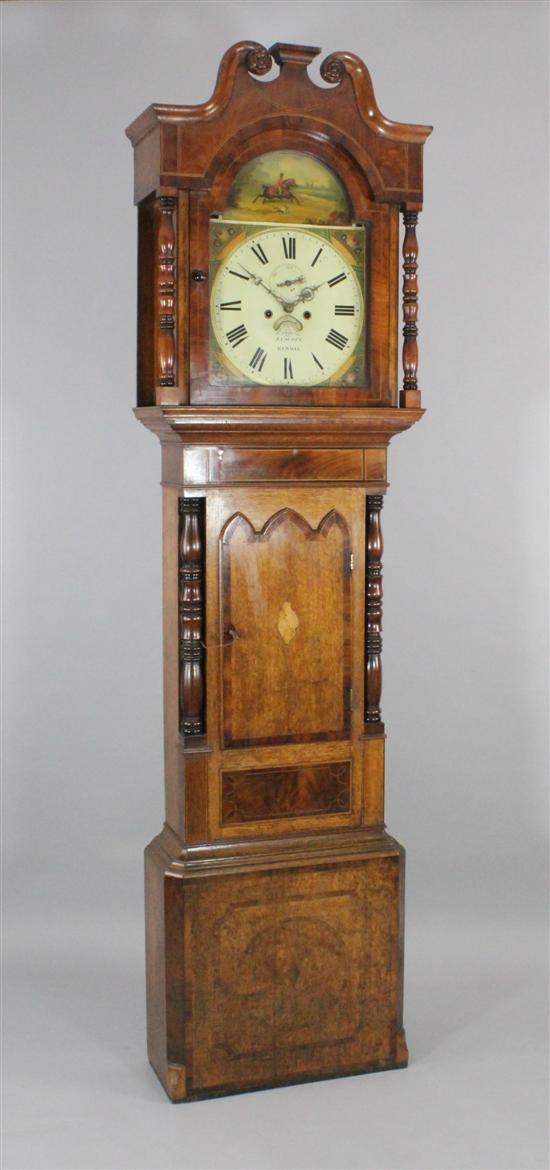 A Victorian oak and mahogany