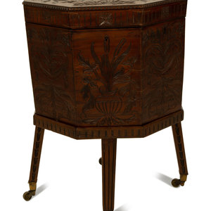 A Victorian Octagonal Carved