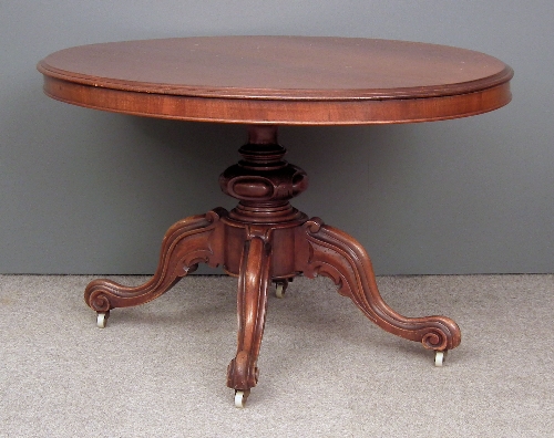 A Victorian oval mahogany breakfast