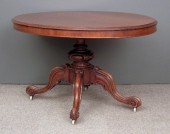 A Victorian oval mahogany brea