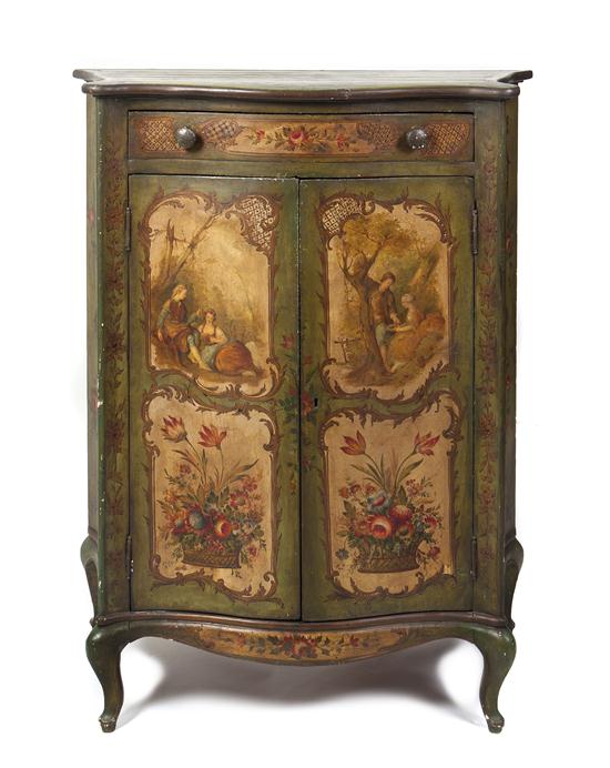 A Victorian Painted Console Cabinet