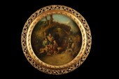 A VICTORIAN PAINTED PAPIER MAC