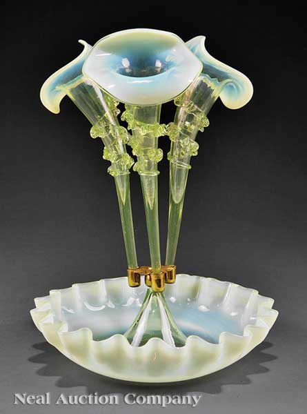 A Victorian Pale Lime Green and