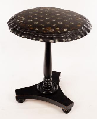 A Victorian papier-mâché tilt-top