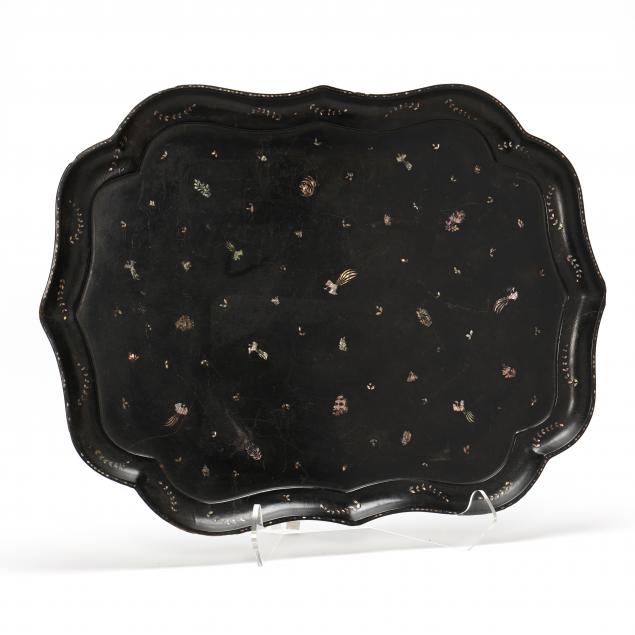 A VICTORIAN PAPIER MâCHé TRAY BY