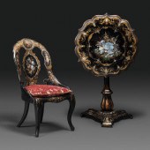 A Victorian Parcel-Gilt and Bl
