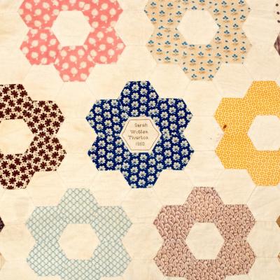 A Victorian patchwork quilt, the