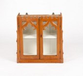 A Victorian pitch pine hanging