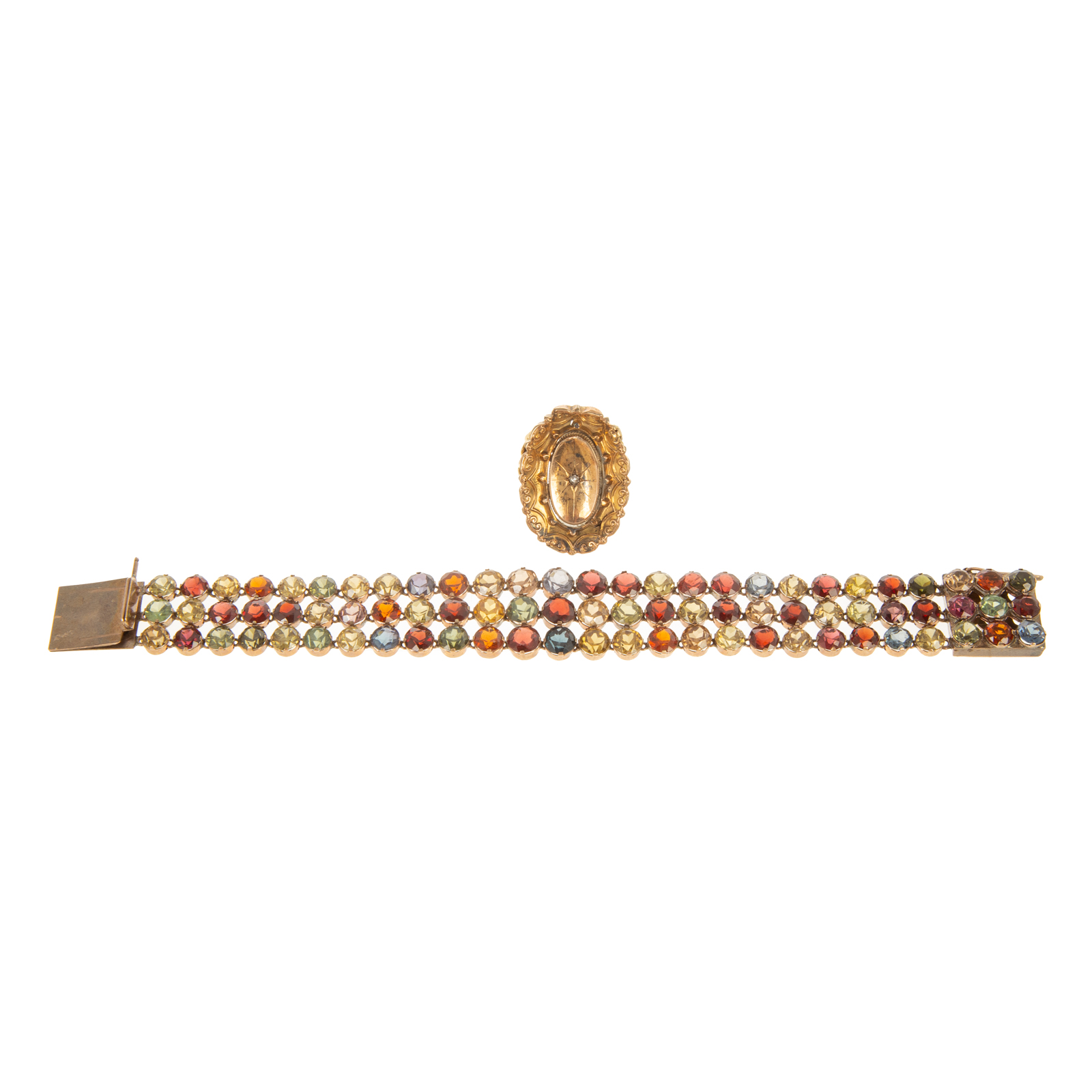 A VICTORIAN RING & HARLEQUIN