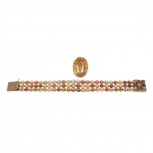 A VICTORIAN RING & HARLEQUIN B